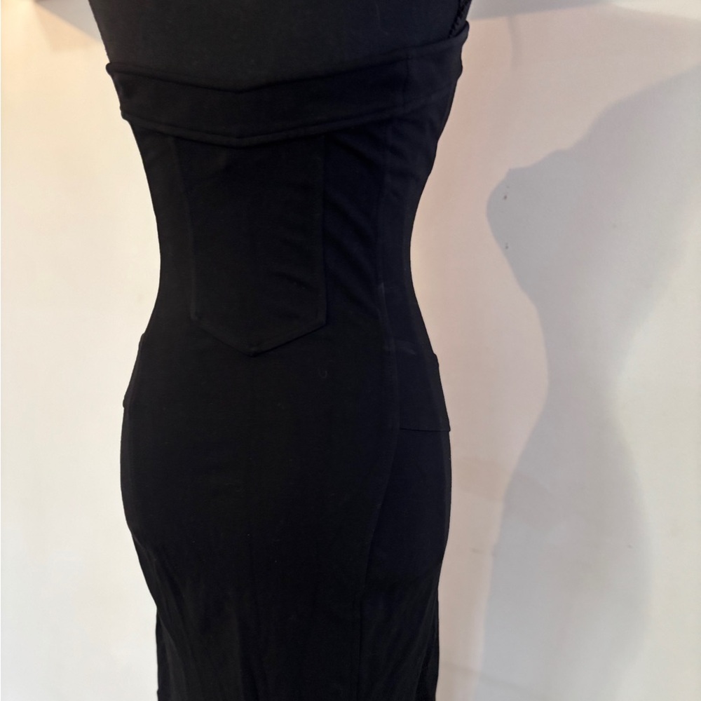 NWOT Diane Von Furstenberg DVF OLSEN GOWN Maxi Dress Corset detail Black SZ 2 - Picture 8 of 9